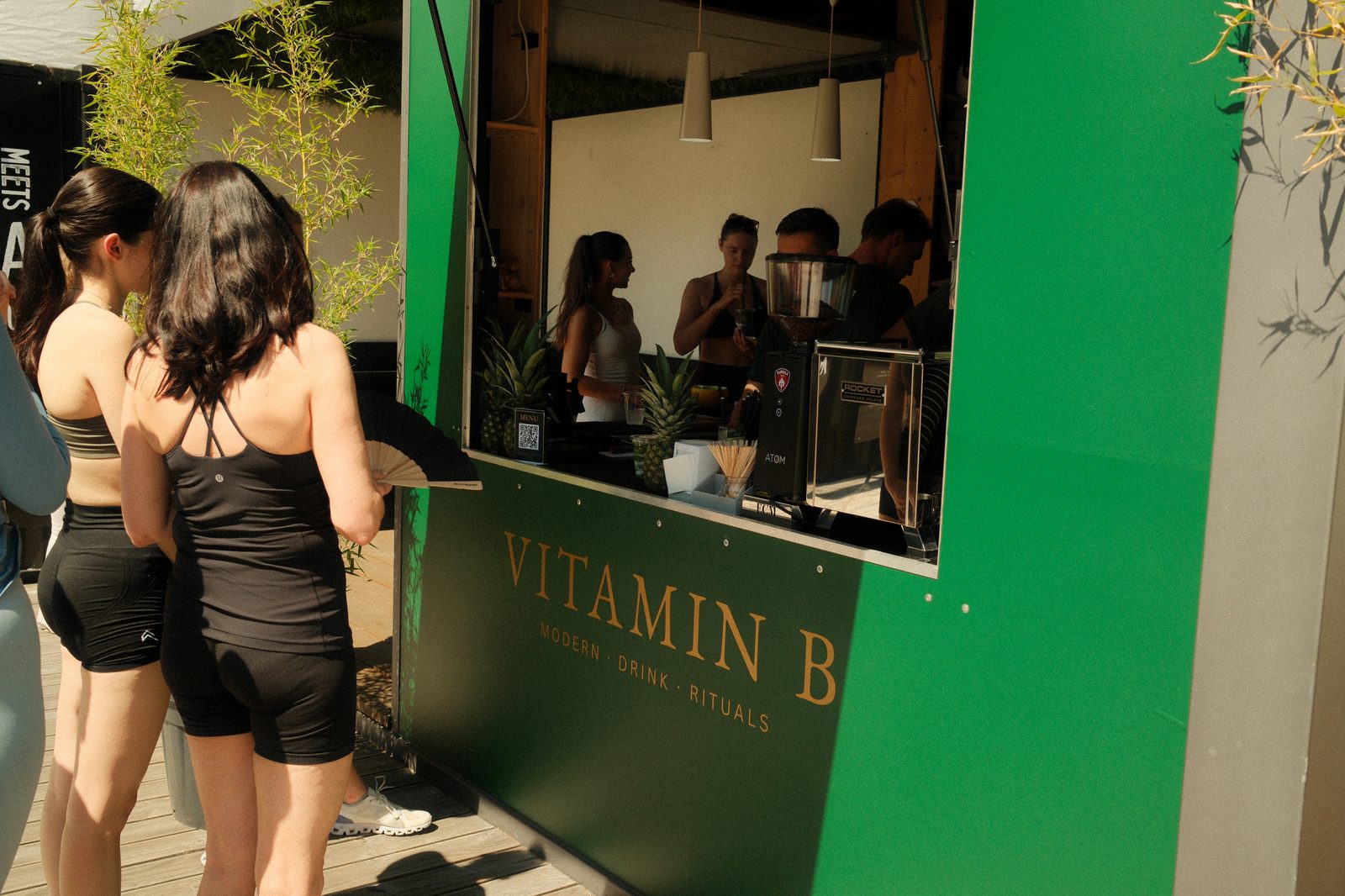 Vitamin B stand at Gibson Beach Club